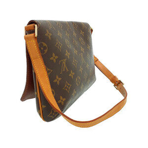 Louis Vuitton Short Brown Monogram Tango Bag Leather Musette Shoulder